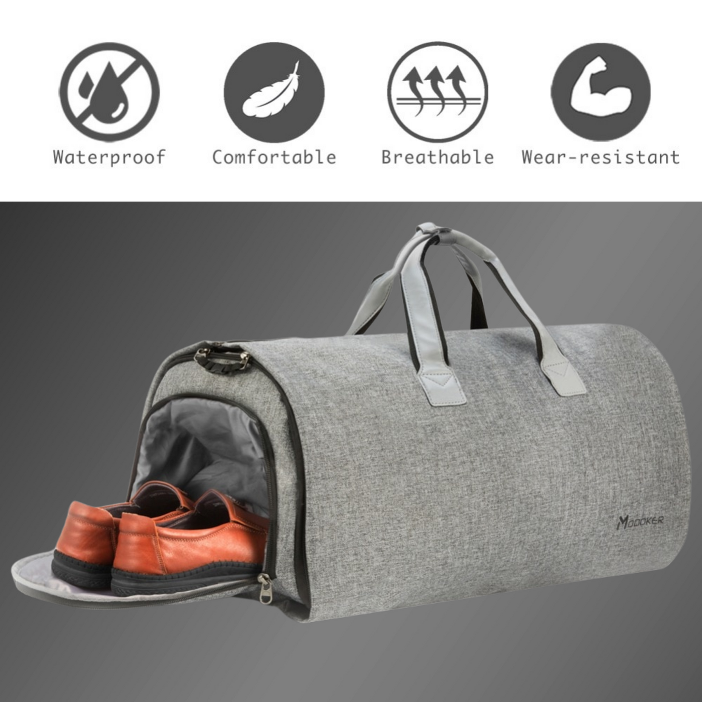 Energy Carrier - Sporty & Waterproof: Wrinkle-Free Suit & Shoe Pocket Carry-On